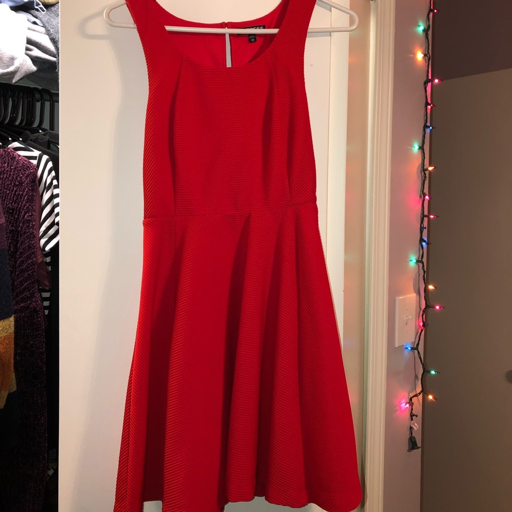Red cocktail Express dress xs